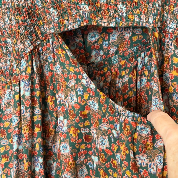 Free People floral  Maxi Dress with Button Detail and keyhole back XL - Picture 6 of 7